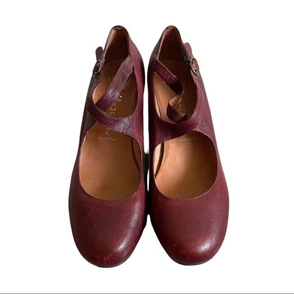 JEFFREY CAMPBELL Mary Jane Leather Shoes Heel Burgundy 40 EU - Picture 5 of 10